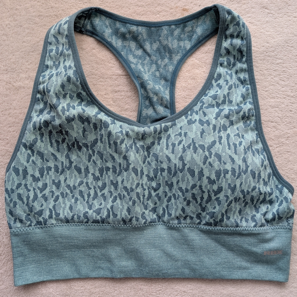 RBX Blue Patterned Sports Bra